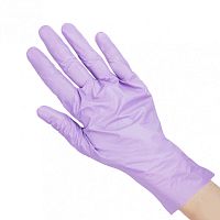 Перчатки Elegreen VINYLTEP PREMIUM одноразовые фиолетовые, 5 пар