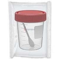 Контейнер для анализов 60 мл с ложкой стерильный